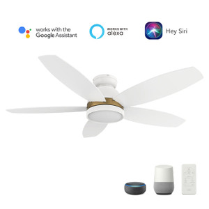Granville 48'' Smart Ceiling Fan with Remote, Light Kit Included?Works with Google Assistant and Amazon Alexa,Siri Shortcut. (VS485Q5-L12-W1-1-FMA) Granville 48'' Smart Ceiling Fan with Remote, Light Kit Included?Works with Google Assistant and Amazon Alexa,Siri Shortcut. (VS485Q5-L12-W1-1-FMA)