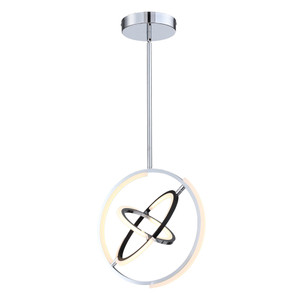 Trilogy Collection Integrated LED 17 in. Pendant, Polished Nickel (AC6740PN) Trilogy Collection Integrated LED 17 in. Pendant, Polished Nickel (AC6740PN)