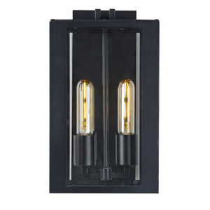 Waterville Collection 2-Light Exterior Wall Light, Matte Black (AC8790BK)