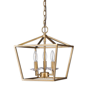 Kennedy 3-Light Antique Gold Pendant (IN11131AG)