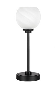 Luna Accent Lamp, Matte Black Finish, 5.75" White Marble Glass (53-MB-4101) Luna Accent Lamp, Matte Black Finish, 5.75" White Marble Glass (53-MB-4101)