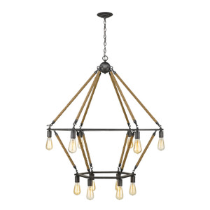 Holden 12-Light Antique Gray Wagon Wheel Chandelier (IN10056AGY) Holden 12-Light Antique Gray Wagon Wheel Chandelier (IN10056AGY)