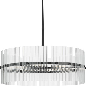Seville Collection Six-Light Matte Black Contemporary Chandelier (P400389-31M) Seville Collection Six-Light Matte Black Contemporary Chandelier (P400389-31M)