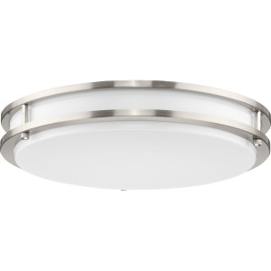 Abide Collection 5-CCT Integrated LED Brushed Nickel Contemporary 14" Medium Flush Mount Light (P350275-009-CS)