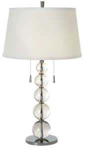 Palla 2-Light Crystal And Polished Chrome Table Lamp (TT5800) Palla 2-Light Crystal And Polished Chrome Table Lamp (TT5800)