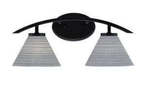 Kurve 2 Light Bath Bar, Matte Black Finish, 7" Gray Matrix Glass (3722-MB-4052)