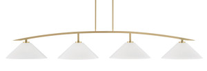 Kurve 4 Light Bar, New Age Brass Finish, 16" White Marble Glass (3734-NAB-2161) Kurve 4 Light Bar, New Age Brass Finish, 16" White Marble Glass (3734-NAB-2161)