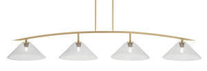 Kurve 4 Light Bar, New Age Brass Finish, 16" Smoke Bubble Glass (3734-NAB-2162) Kurve 4 Light Bar, New Age Brass Finish, 16" Smoke Bubble Glass (3734-NAB-2162)