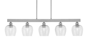 Edge 5 Light Bar, Brushed Nickel Finish, 6" Smoke Bubble Glass (1185-BN-4812)