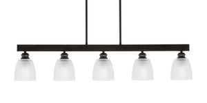 Edge 5 Light Bar, Espresso Finish, 5" Clear Ribbed Glass (1185-ES-500)