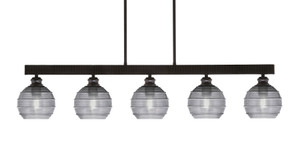 Edge 5 Light Bar, Espresso Finish, 6" Smoke Ribbed Glass (1185-ES-5112)