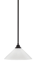 Stem Hung Pendant, Espresso Finish, 16" White Marble Glass (26-ES-2161) Stem Hung Pendant, Espresso Finish, 16" White Marble Glass (26-ES-2161)
