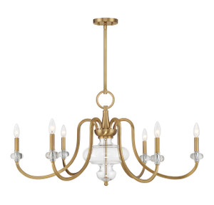 Bergdorf 6-Light Chandelier in Warm Brass (1-5802-6-322) Bergdorf 6-Light Chandelier in Warm Brass (1-5802-6-322)