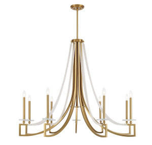 Helen 9-Light Chandelier in Warm Brass (1-8805-9-322) Helen 9-Light Chandelier in Warm Brass (1-8805-9-322)