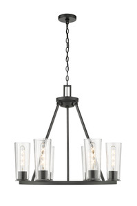 Titus 6 Light Chandelier in Matte Black (826-6MB)