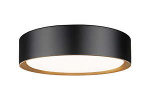 Kawan 1 Light Flush Mount in Matte Black + Modern Gold (1014F12-MB-MGLD-LED) Kawan 1 Light Flush Mount in Matte Black + Modern Gold (1014F12-MB-MGLD-LED)