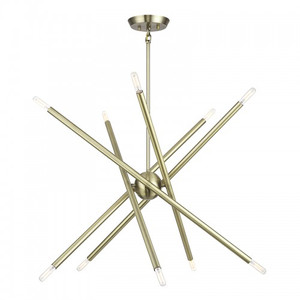 Soho 10 Light Antique Brass Medium Chandelier (47006-01)