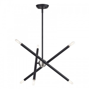 Soho 6 Light Black Small Chandelier (47003-04)