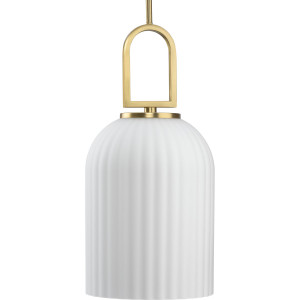Stanza Collection One-Light Brushed Gold New Traditional Pendant Light (P500482-191)
