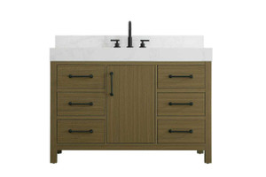 48 Inch Single Bathroom Vanity In Chestnut Brown With Backsplash (VF60648MCB-BS)