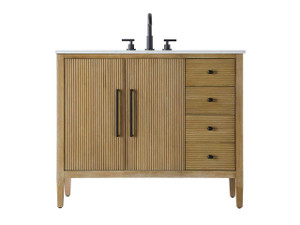42 Inch Single Bathroom Vanity In Linen Oak (VF29642LO)