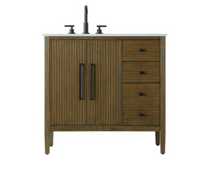 36 Inch Single Bathroom Vanity In Hazel Oak (VF29636HO)