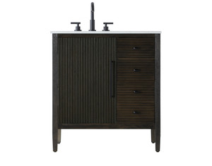 32 Inch Single Bathroom Vanity In Chocolate Oak (VF29632CO)