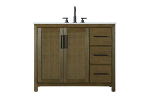 42 Inch Single Bathroom Vanity In Hazel Oak (VF29542HO)