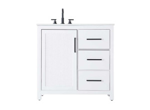 36 Inch Single Bathroom Vanity In White (VF29536WH)