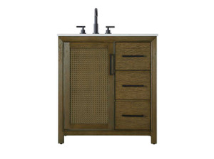 32 Inch Single Bathroom Vanity In Hazel Oak (VF29532HO)