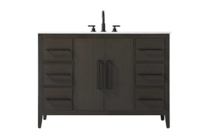 48 Inch Single Bathroom Vanity In Mocha Brown (VF29348MMB)