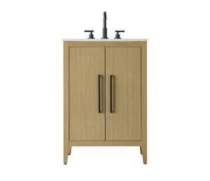 24 Inch Single Bathroom Vanity In  Honey Brown (VF29324MHB)