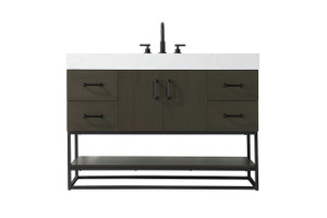 48 Inch Single Bathroom Vanity In Mocha Brown (VF29248MMB)