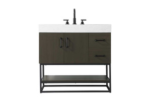 36 Inch Single Bathroom Vanity In Mocha Brown (VF29236MMB)