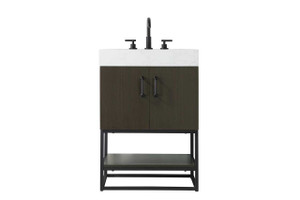 24 Inch Single Bathroom Vanity In Mocha Brown (VF29224MMB)