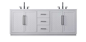 84 Inch Double Bathroom Vanity In Grey (VF29084DGR)