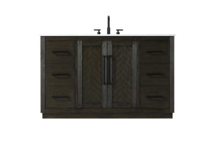 54 Inch Single Bathroom Vanity In Chocolate Oak (VF29054CO)