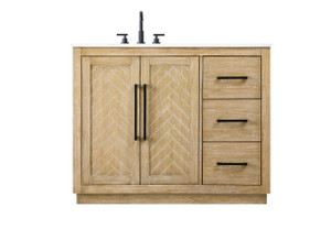 42  Inch Single Bathroom Vanity In Linen Oak (VF29042LO)