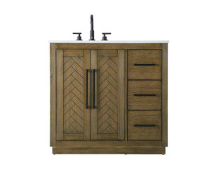 36 Inch Single Bathroom Vanity In Hazel Oak (VF29036HO)