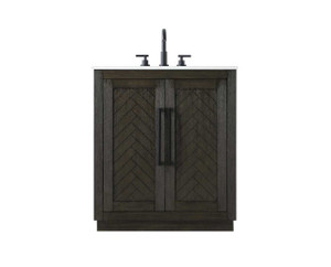 30 Inch Single Bathroom Vanity In Chocolate Oak (VF29030CO)