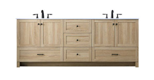 84 Inch Double Bathroom Vanity In Mango Wood (VF2884DMW)