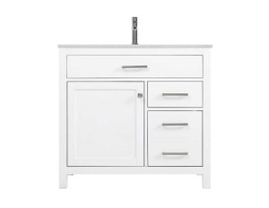 36 Inch Single Bathroom Vanity In White (VF23336WH)