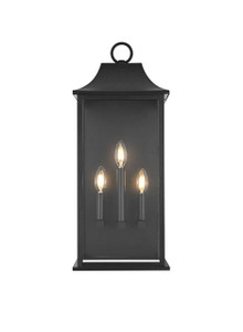 Shepard 10 Inch Outdoor Wall Sconce In Black (OD503W25BK)