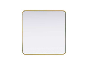 Contour Metal Square Mirror 30X30 In Brass (MR8A3030BRA)