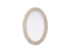 Oval Cornhusk Mirror 24X36 In Linen White (MR4C2436LN)