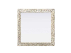 Rectangle Cornhusk Mirror 36X36 In Linen White (MR4A3636LN)