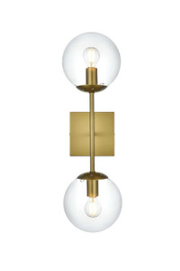 Neri 6 Inch Wall Sconce Clear Shade In Satin Gold (LD2357SG)