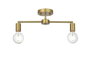 Zane 21.5 Inch Flush Mount In Satin Gold (LD2348SG)
