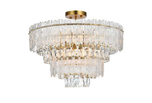 Emilia 25 Inch Flush Mount In Satin Gold (1780F25SG)