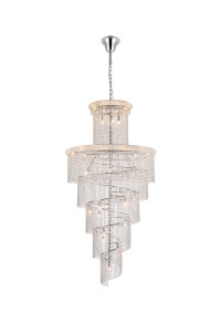 Spiral 41 Light Chrome Chandelier Clear Royal Cut Crystal (V1800SR48C/RC)